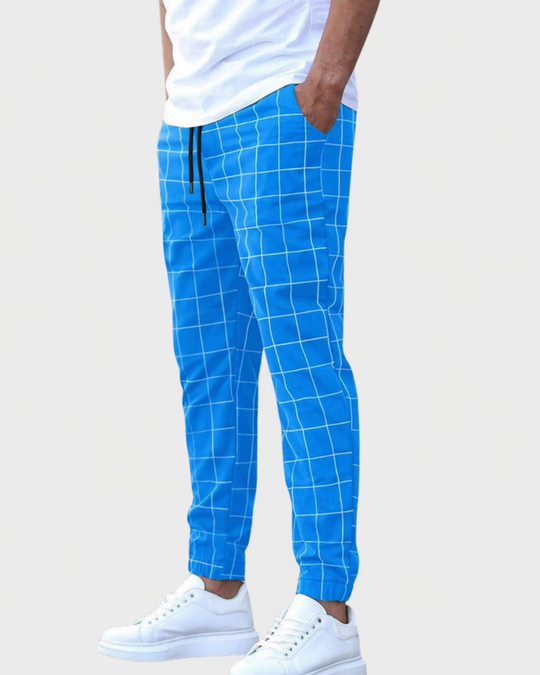 Stylische Grid Jogginghose Herren Sweatpants Sport
