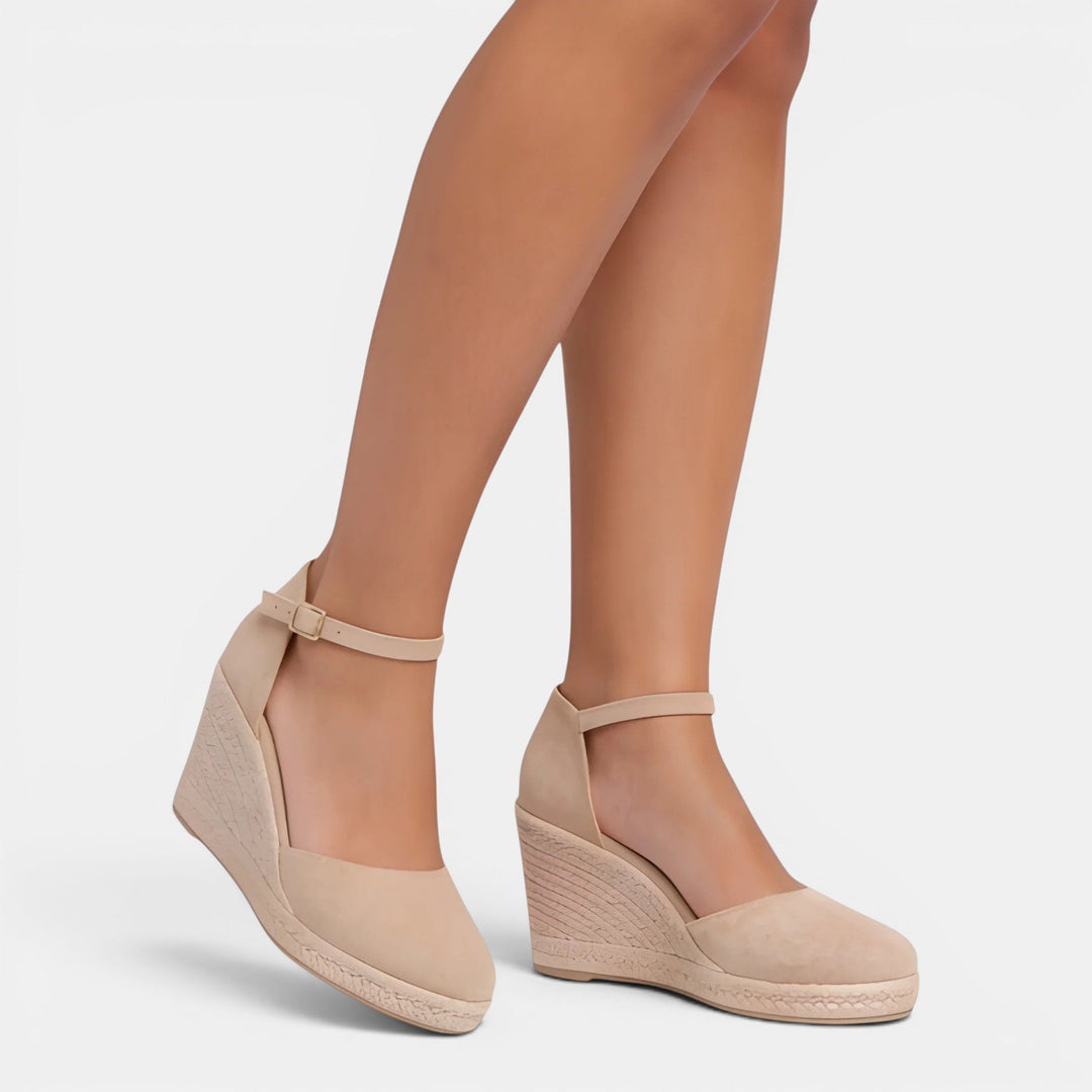 Keilsandaletten Damen Geschlossene Spitze Bequem Sommer
