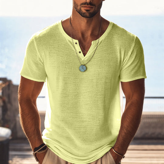 Atmungsaktives Sommer T-Shirt Herren Casual Mesh Strick