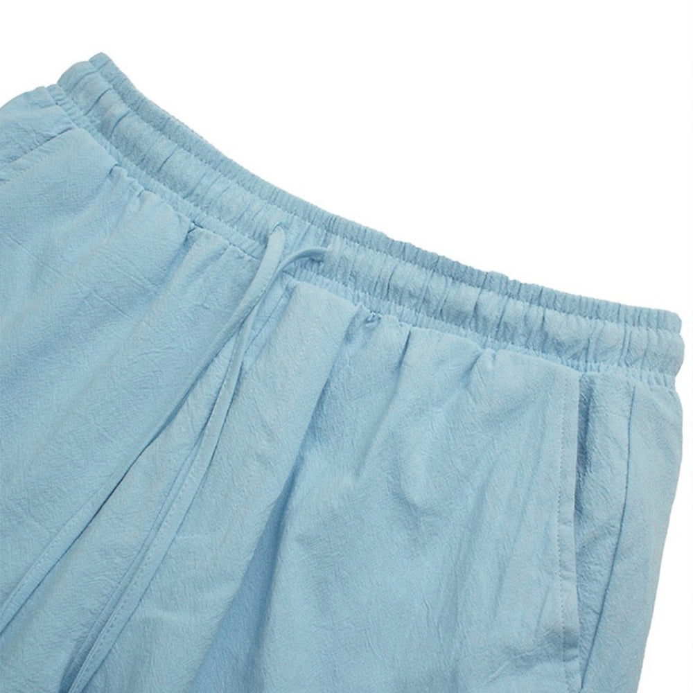 Leinen Cargo Shorts Herren Strand Sommer Baumwolle Hose
