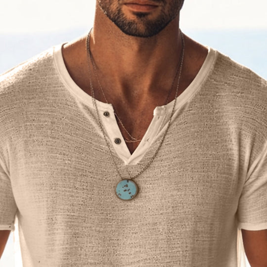 Atmungsaktives Sommer T-Shirt Herren Casual Mesh Strick